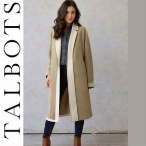 Talbots Cream Merino Wool Cardigan Sweater Size Large